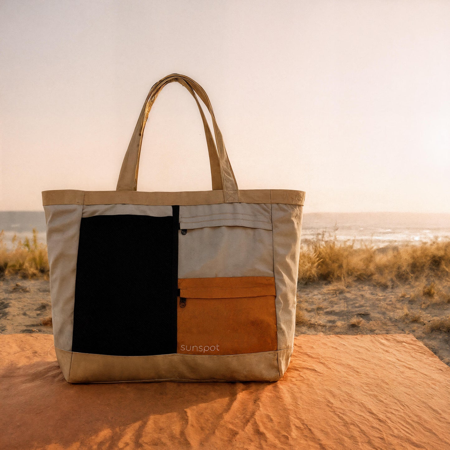Premium Beach Tote with Pull-out Blanket